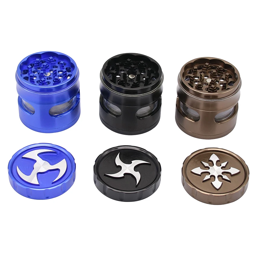 EKJ RF035 New Arrival 63mm 4 Layers Aluminum Custom Grinder Tobacco Herb Weed Accessories | Дом и сад