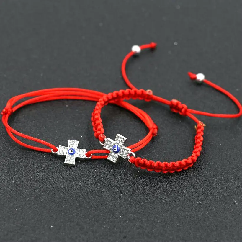 Стильный 2 шт./компл. серебристый циркониевый с клипсами Дурной глаз кресты