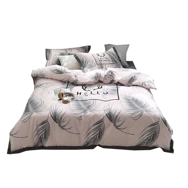 Новые однотонные Роскошные комплекты постельного белья с вышивкой постельное