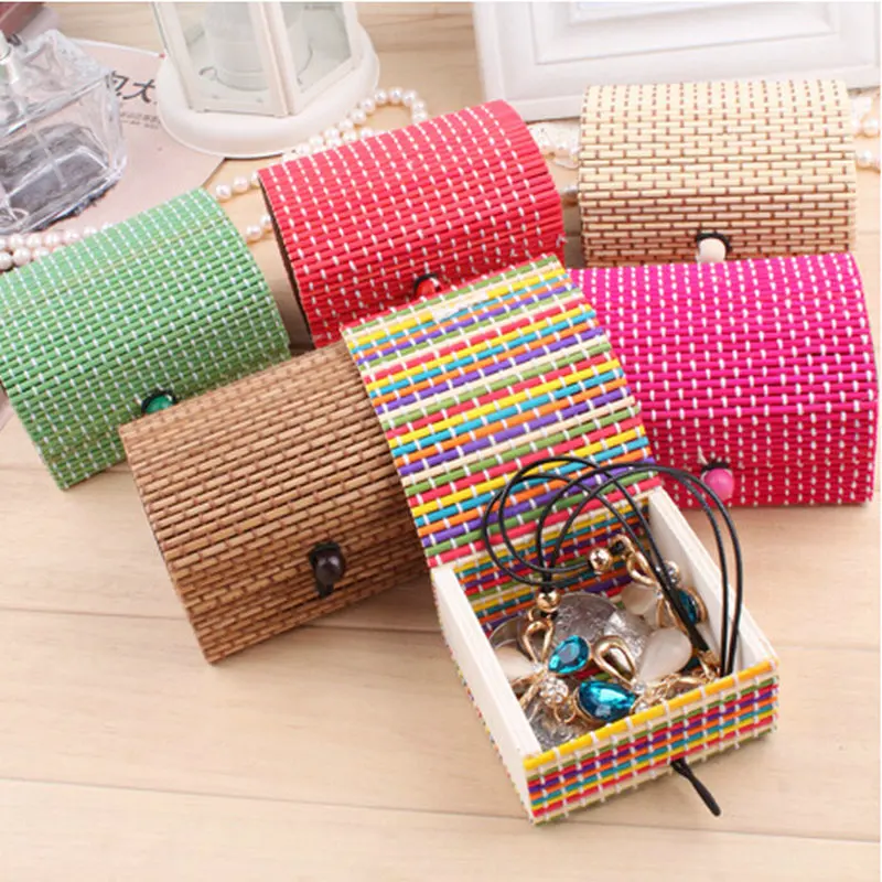 

Креативные подарочные коробки для свадьбы и вечеринки, Бамбуковая Подарочная коробка для шоколада, конфет для вечевечерние, коробки для ко...