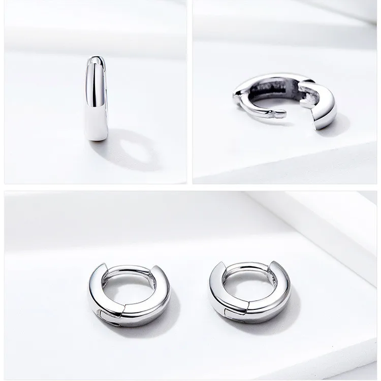 INBEAUT 925 пробы серебряные женские белые и зеленые зрикон круглые серьги-клипс Серебро 925 Оригинальные CZ серьги трендовые ювелирные изделия