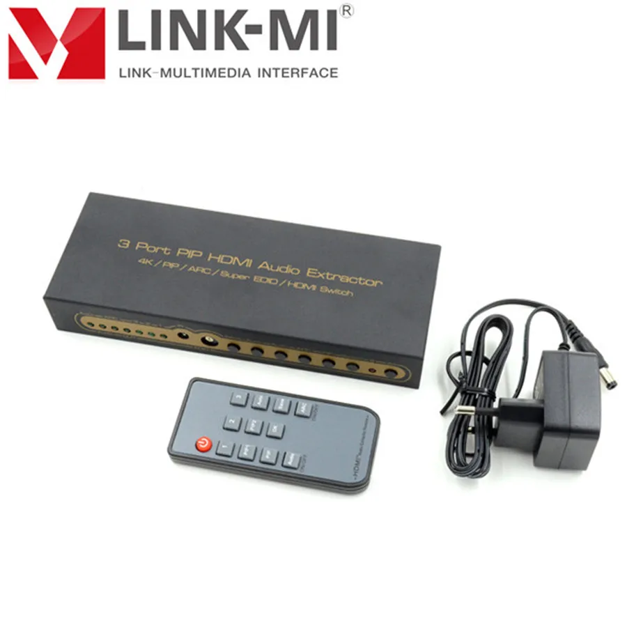 LINK MI SW301 Audio HDMI переключатель с пультом дистанционного управления 3x1 ARC EDID SPDIF