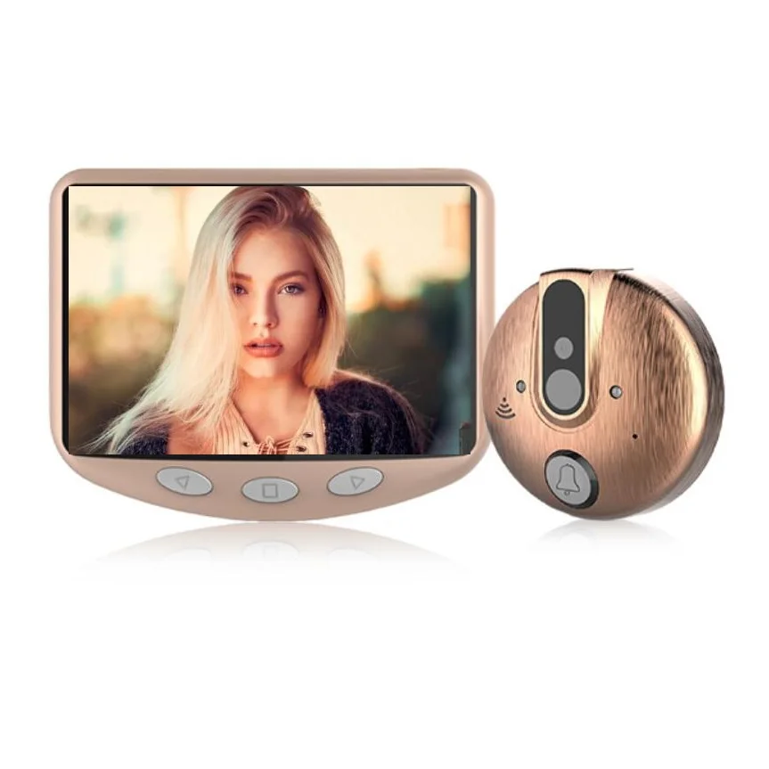 Видео глазок дверной звонок камера 4 3 дюйма TFT LCD IR ночное видение 1 0 М пикселей CMOS