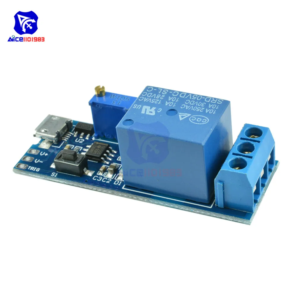 5V -30V 1 Channel Wilde Voltage 0-24s Adjustable Delay Internal/External Trigger Relay Board with Timer Conduction Switch | Электронные