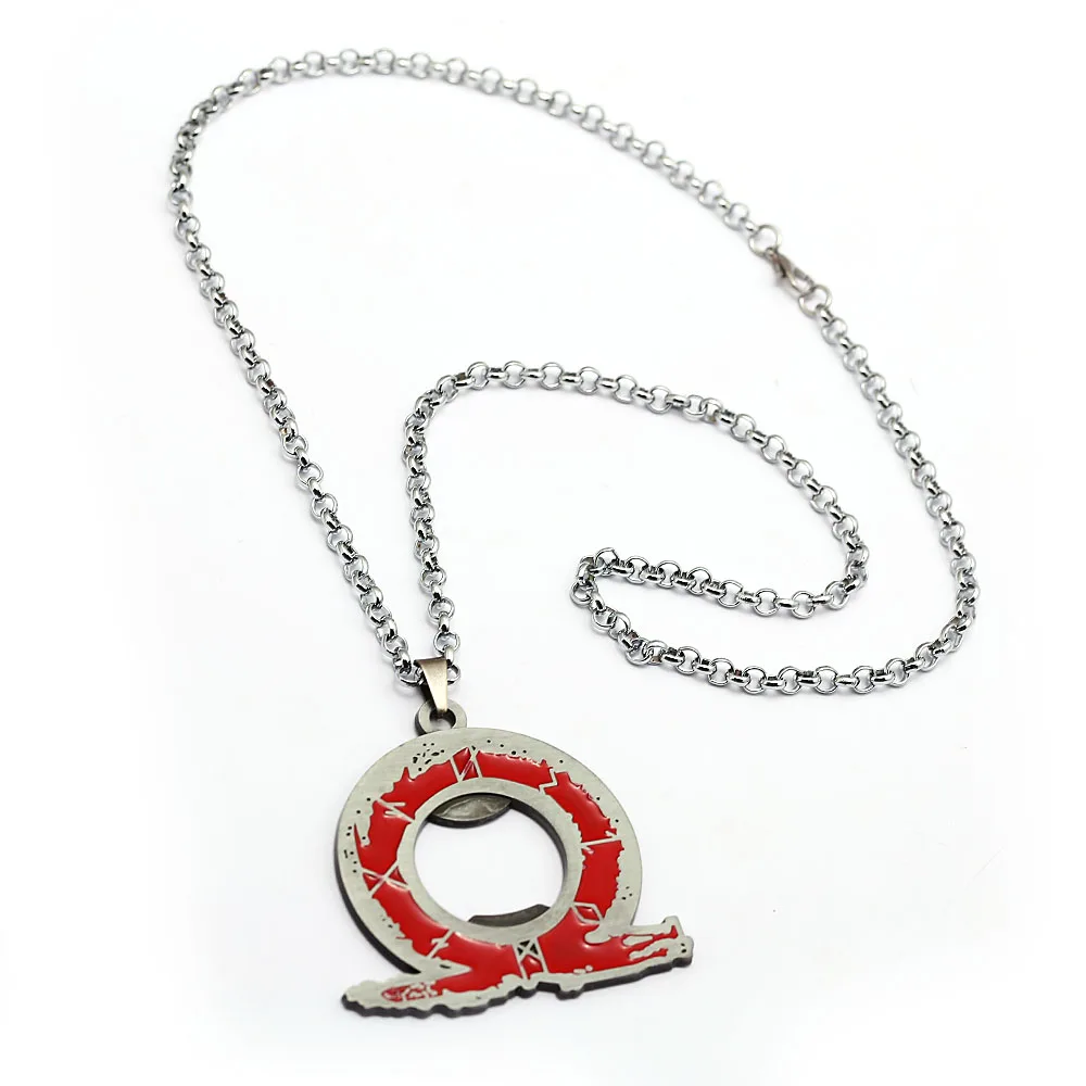 

God Of War Metal Necklace Bottle Opener Link Chain Kratos PS4 Ares 4 Necklaces Symbol Pendant Jewelry Man And Woman