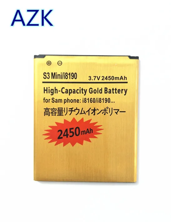 Новый золотой аккумулятор EB425161LU для телефона Samsung Galaxy S3 Mini i8190 i699 Ace 2 i8160 S7562 S7568 i8190N