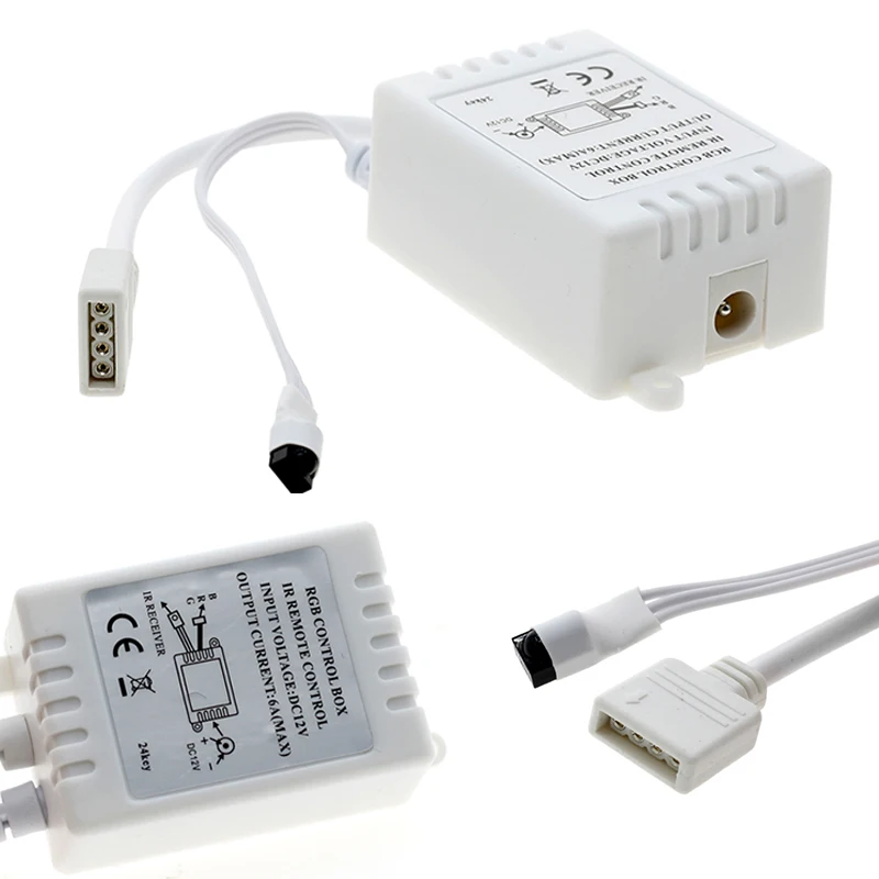 Контроллер для светодиодных лент SMD3528 2835 12 в пост. Тока 24 клавиши ИК пульт