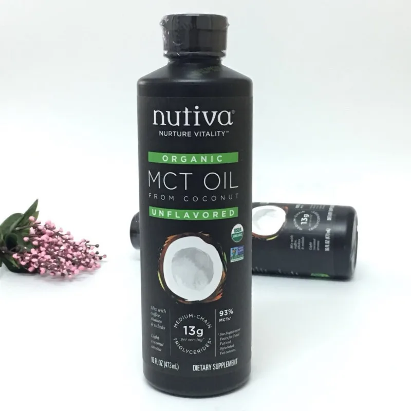 Средне-цепное триглицеридное масло Nutiva органическое MCT масло для увеличения мышечного кетона пуленепробиваемый кофе 473 мл