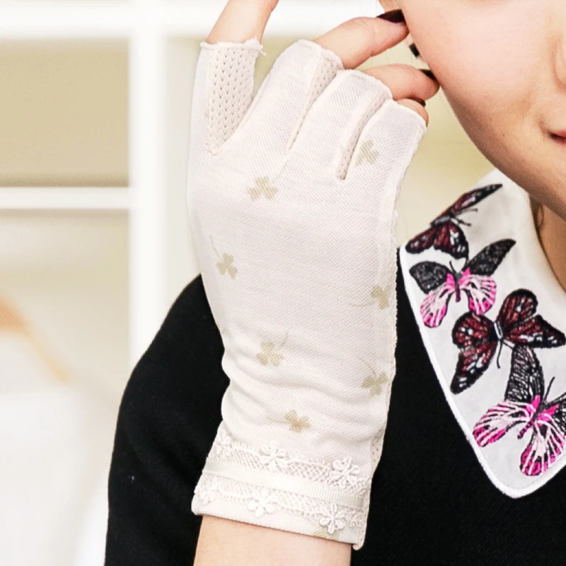 Солнцезащитные перчатки REALBY без пальцев с принтом солнцезащитные велосипедные