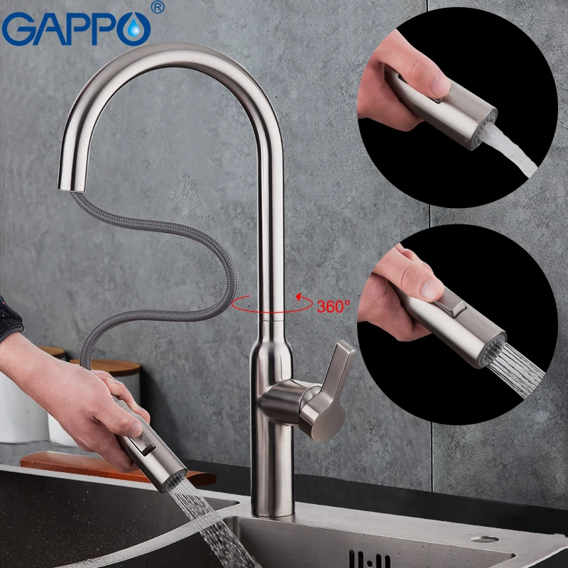 

GAPPO stainless steel kitchen faucets pull out kitchen sink faucet water mixer taps torneira cozinha Kitchen sink tap Water taps