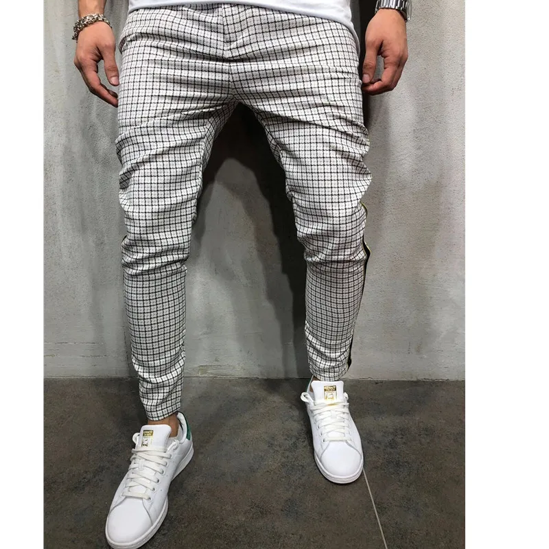 Новинка 2019 модная одежда хлопковая смесь мужские полосатые Длинные повседневные