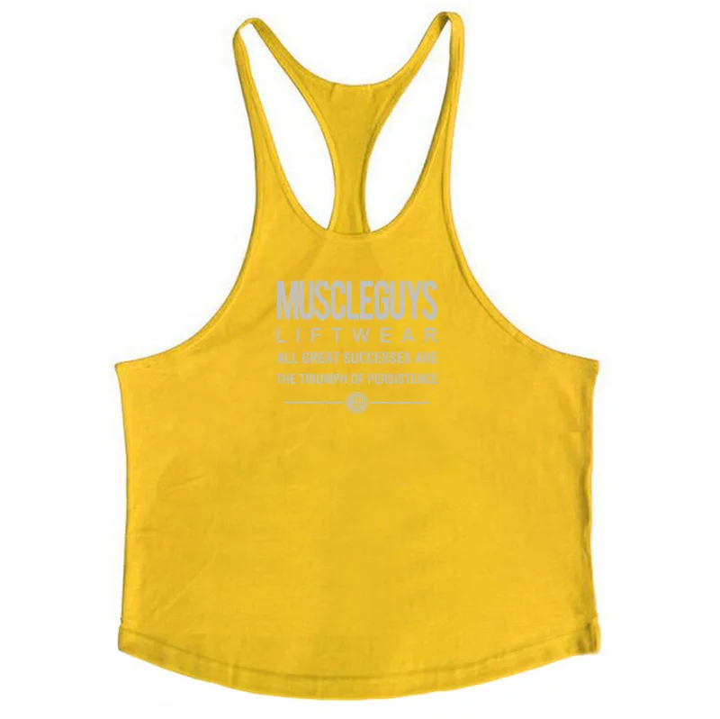 Muscleguys Liftwear рубашка без рукавов с капюшоном, брендовая одежда для тренажерного зала, Мужская одежда для фитнеса, бодибилдинга, стрингеров, Майки - Цвет: 07yellow