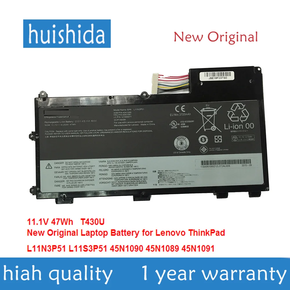 11 1 В 63wh T430U новый оригинальный аккумулятор для ноутбука Lenovo ThinkPad L11N3P51