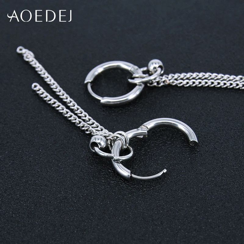 AOEDEJ 2 шт. корейские серьги-кольца ювелирные изделия в стиле хип-хоп для мальчиков