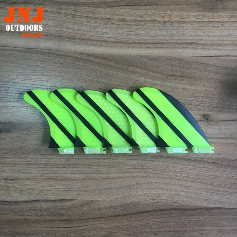 

5pcs popular FCS II fins G5+G3 made of honeycomb for surfing 002 size 3PCS- M+2PCS-S