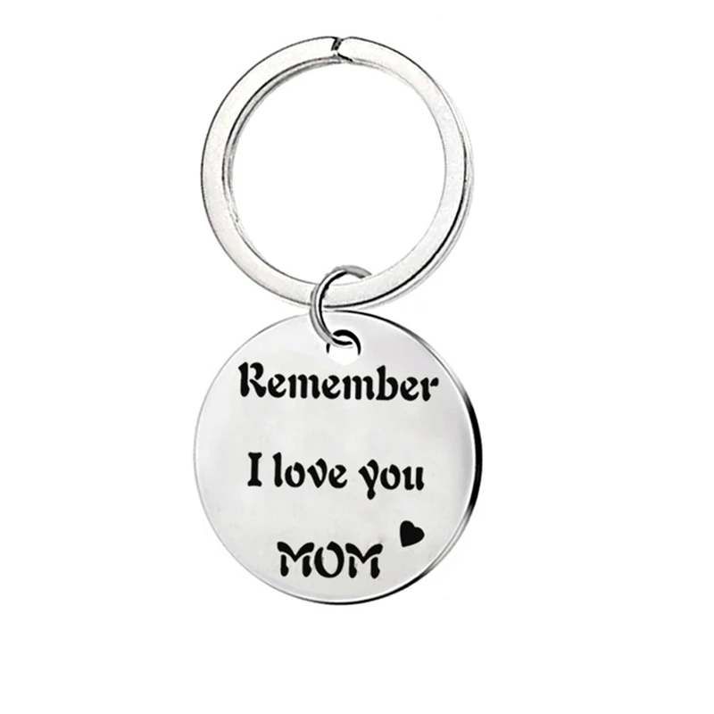 Кольцо с сердцем брелок для мамы надписью Remember I Love You Mom очаровательное кольцо