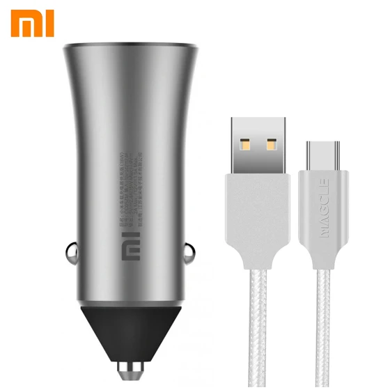 Новинка автомобильное зарядное устройство Xiaomi Mi 18 Вт двойной USB быстрая зарядка 3