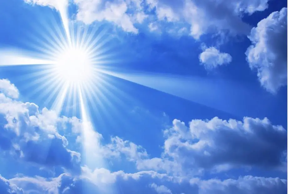 Обои 3d росписи голубое небо солнце облако потолочное украшение для дома нетканый