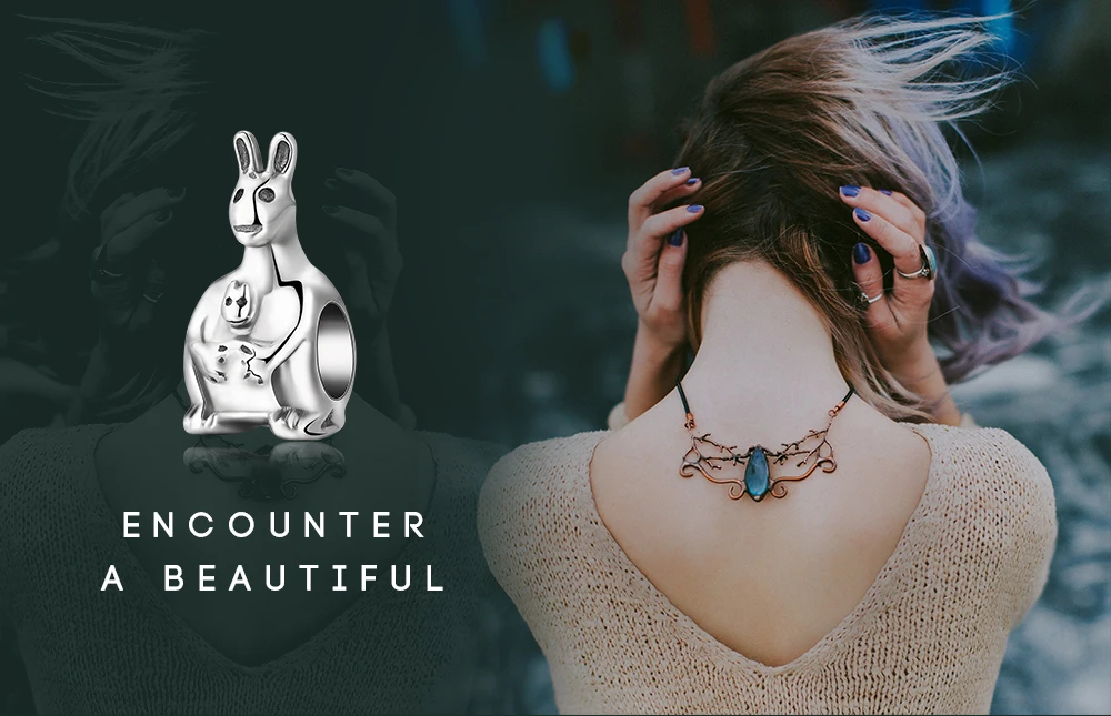 JewelryPalace 925 пробы серебро мама кенгуру и ребенка Joey Шарм Бусины Fit Браслеты для