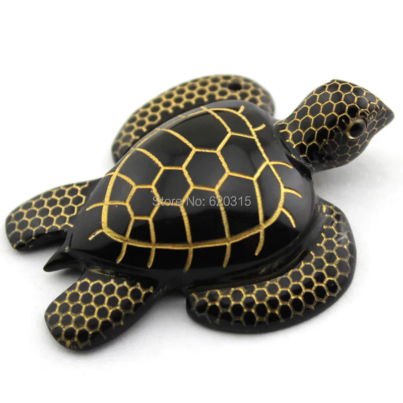 

Free shipping 1pcs 60 x 45 mm ox horn bone skull Sea turtle charms fashion Beads Pendant