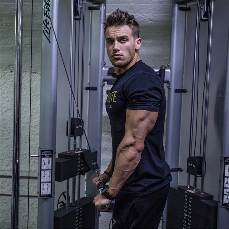 Мужская футболка Alphalete футболки тренажерные залы Фитнес безрукавки для