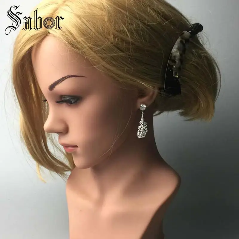 Stud Earrings Feather Classic Gift For Women High Quality Earring silver color Zirconia Fashion Jewelry thomas | Украшения и