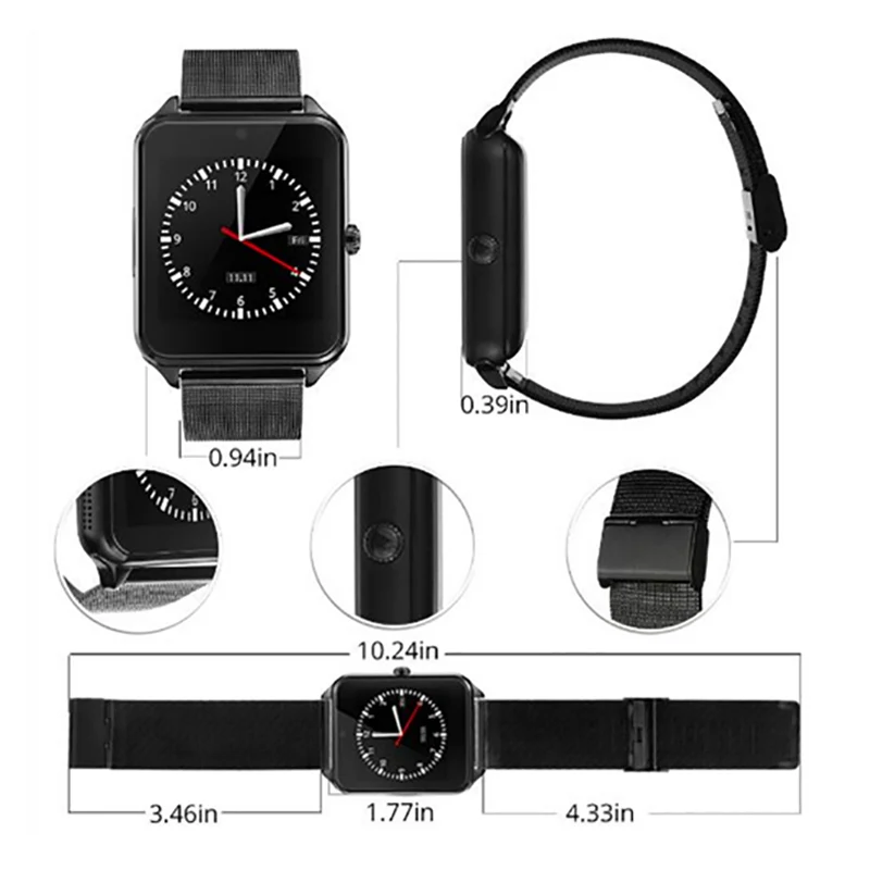 Модные мужские и женские Смарт-часы GT08Plus с металлическим ремешком Z60, Bluetooth, наручные Смарт-часы с поддержкой sim-карты TF, Android и IOS, часы pk Q8 Q9