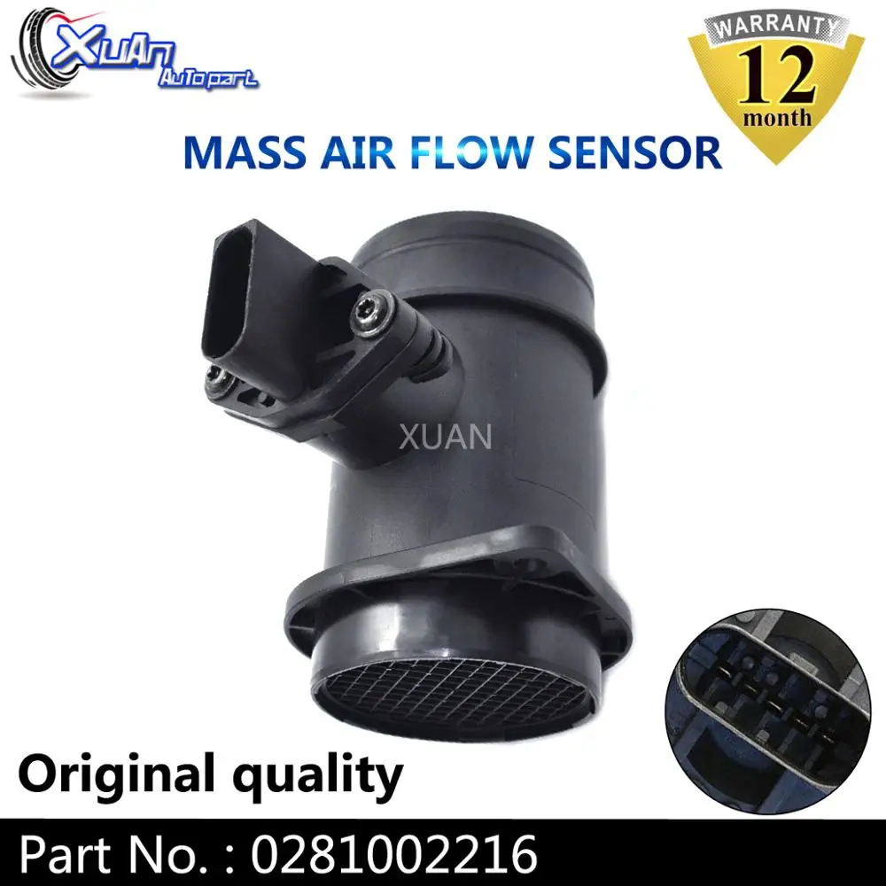 XUAN MAF массовый расходомер воздуха датчик 0281002216 для Volkswagen Transporter Caddy Passat LT Polo 3B5 1 9 TDI