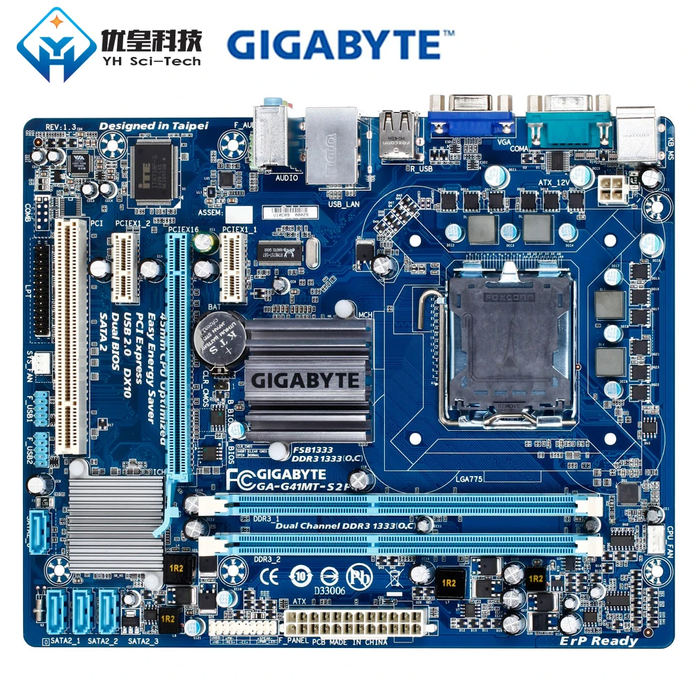 Gigabyte оригинальная материнская плата для настольного ПК с процессором Intel G41 LGA 775