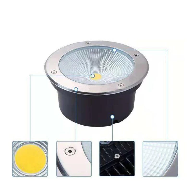 DC12V AC85 265V IP68 COB 20W 25W похороненная лампа наземное освещение наружная светодиодная
