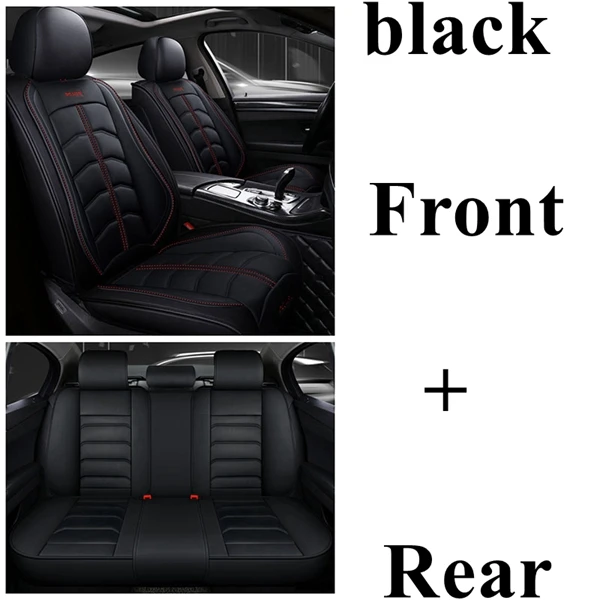 Передняя+ задняя крышка автокресла для Volkswagen Tiguan Passat b5 b6 b7 b8 Sportsvan polo golf 4 5 6 7 BORA CANDY Sagitar PHIDEON GOL - Название цвета: black standard