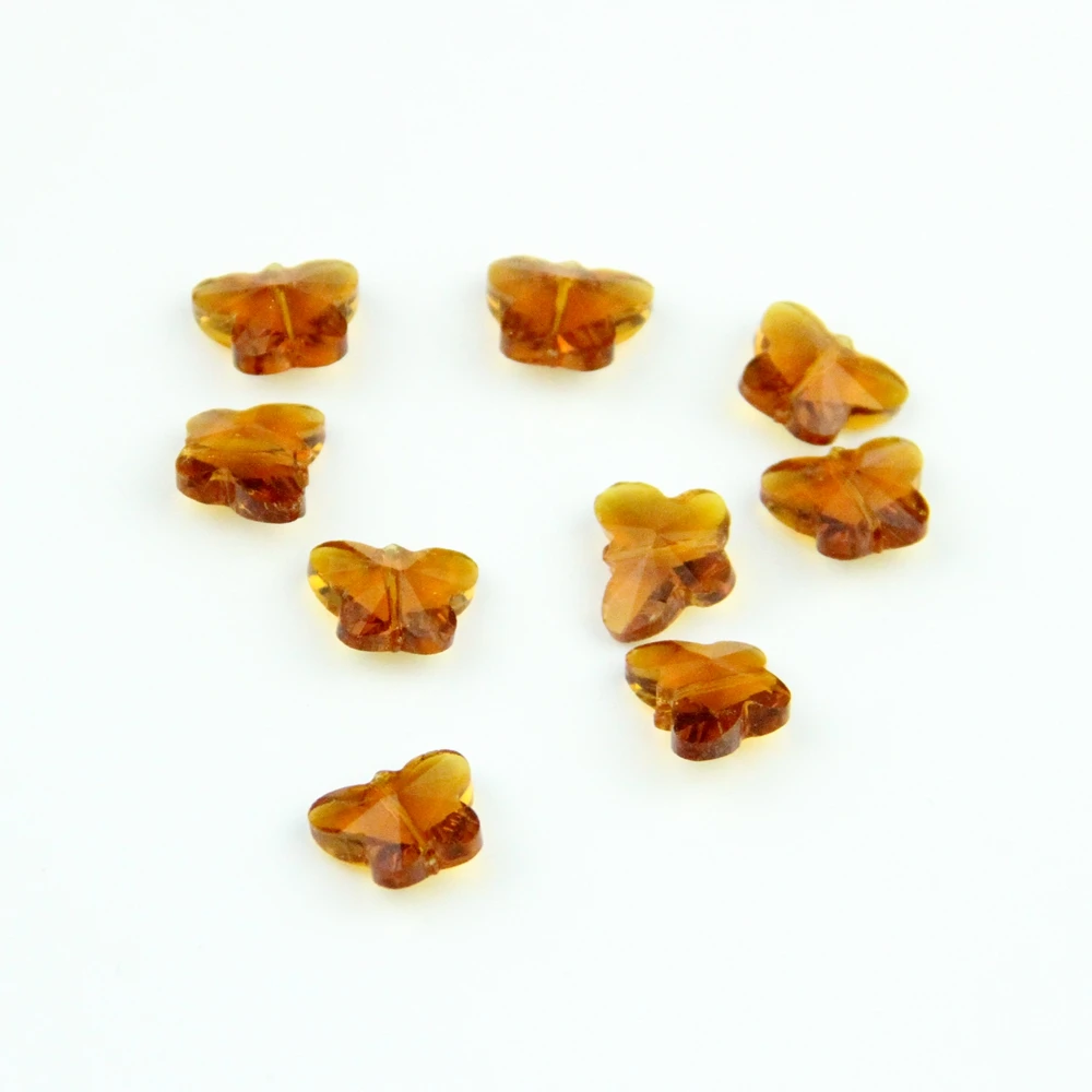 Хрустальные бусины в виде чайной бабочки 100 шт. 12x14 мм|beads for jewelry|beads jewelry makingbeads beads |