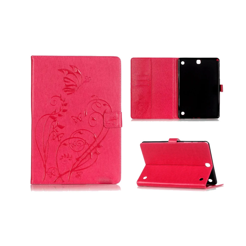 Чехол для Samsung Galaxy Tab A 9 7 ультратонкий кожаный чехол с подставкой и цветком SM T550