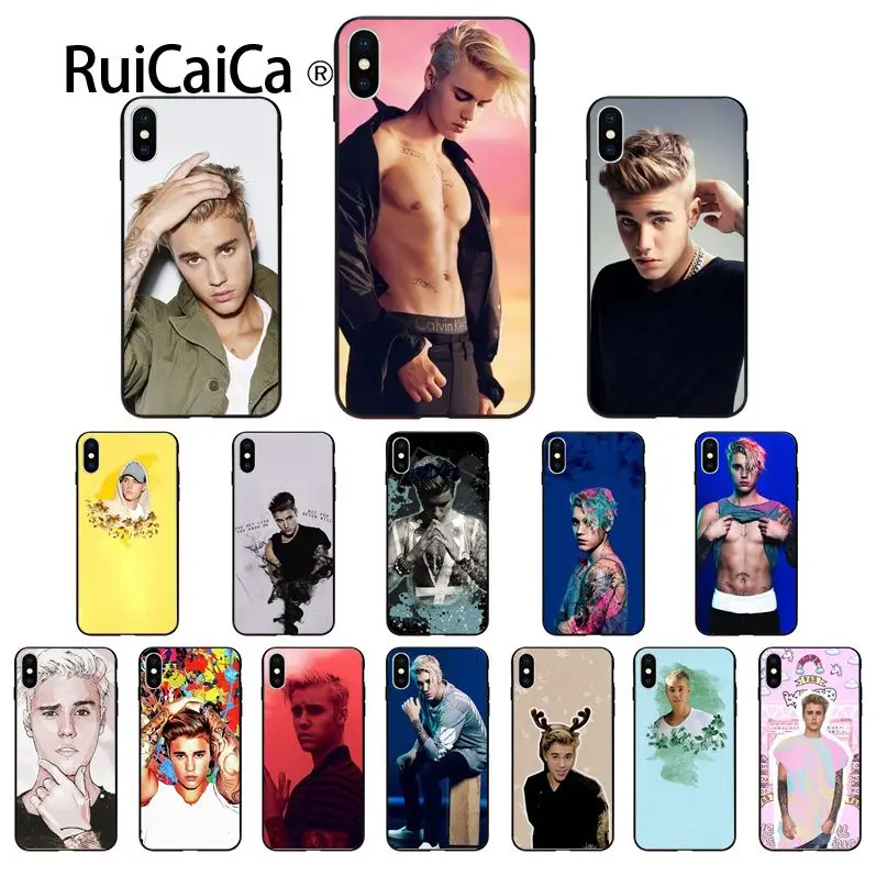 Ruicaica Джастин Бибер ТПУ Черный чехол для телефона iPhone 8 7 6 6S Plus 5 5S SE XR X XS MAX Coque Shell |