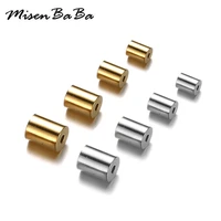 100pcslot 4mm 6mm 8mm stainless steel cord beads tassel caps for jewelry making accessories tube rope pipe connectors findings