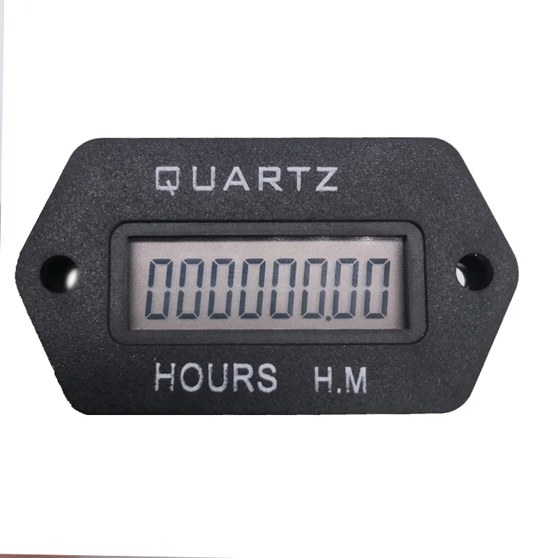 

Digital Hour Meter LCD Accumulate Timer 6-36V DC/AC Hour Meter Resettable Counter 999999.59H Snap in for Vehicle Boat Truck