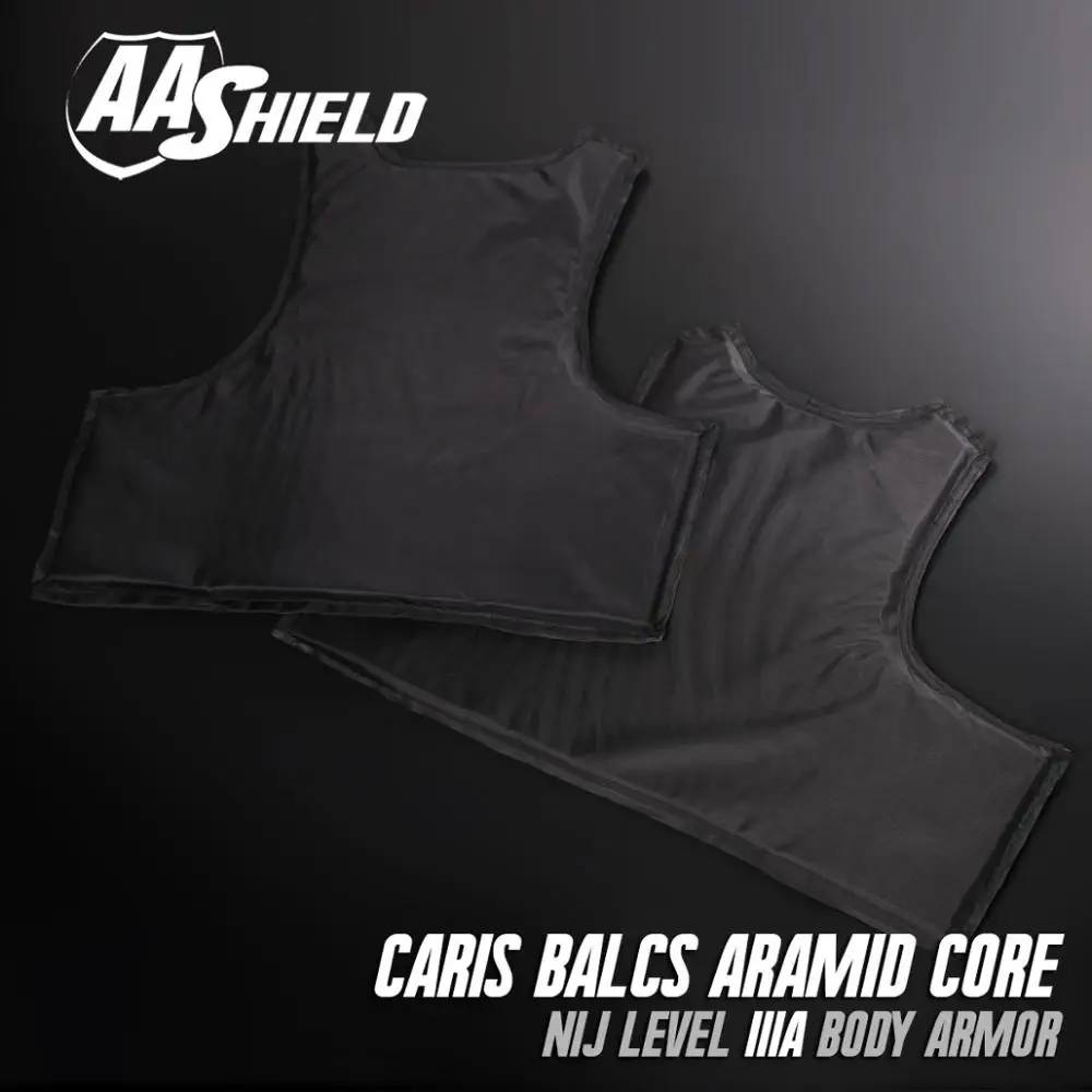 

AA Shield Bulletproof CIRAS BALCS Vest Core Body Armor Soft Inserts Plate Ballistic Soft Teijin Panel NIJ Lvl IIIA &HG2 Size S-M