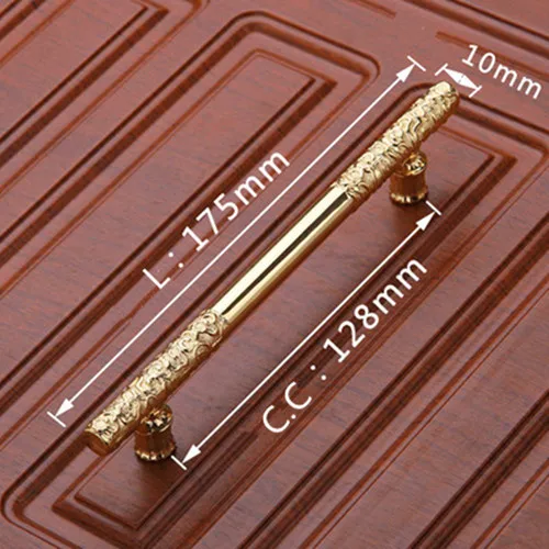 128mm handle 160 192 мм современная мода роскошный креативный K Золотой шкаф кухонный шкаф дверная ручка яркий золотой твердый шкаф ручка выдвижного ящика - Цвет: 128mm handle