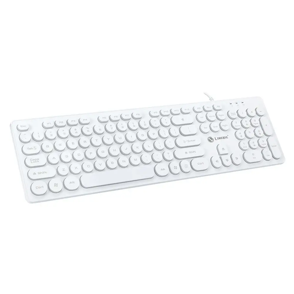 Горячая Распродажа стиль ретро Панк клавиатура с круглым Keycap USB Проводная