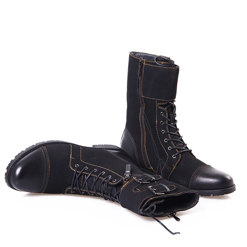 Очень классные высокие сапоги теплые зимние мужские модные бархатные Ботинки Martin мотоциклетные ботинки