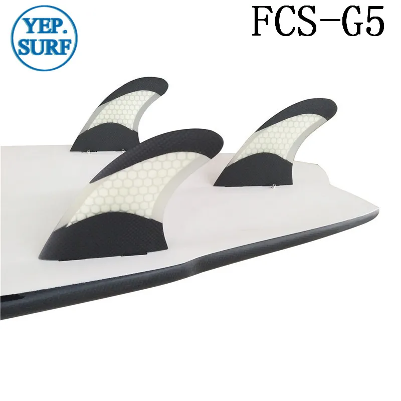 Доска для серфинга FCS G5 плавники из стекловолокна белого цвета стандартные