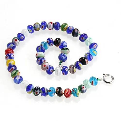 Разноцветные Бусины Abacus в форме миллефиори муранского уникальное ожерелье из