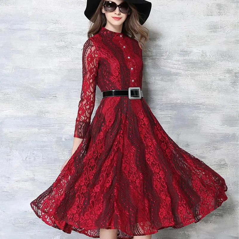 2017 choiceshine женская dress бренд летние платья свободные середины икры женщины полые