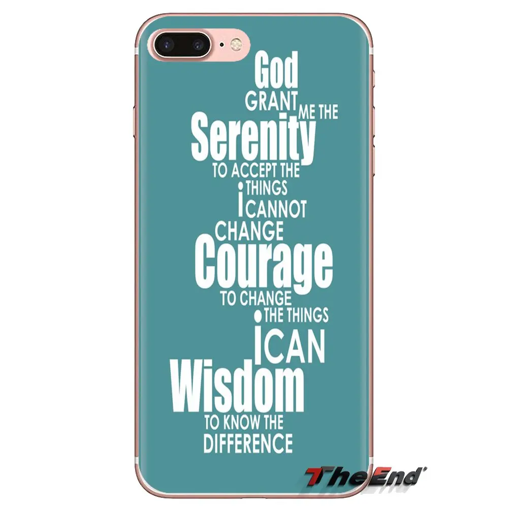 Silicone Phone Cases For Xiaomi Redmi 4A S2 Note 3 3S 4 4X 5 Plus 6 7 6A Pro Pocophone F1 God grant me to serenity I cant change |