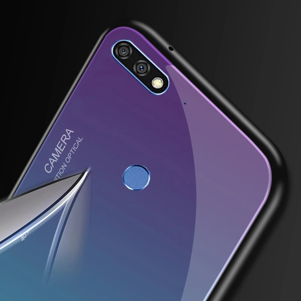 Градиентный чехол из закаленного стекла для Honor 7C, чехлы для Huawei Honor 7X 7A 7C Pro X7 C7 A7 Pro 7 A C X 7Apro 7 cpro, защитный чехол