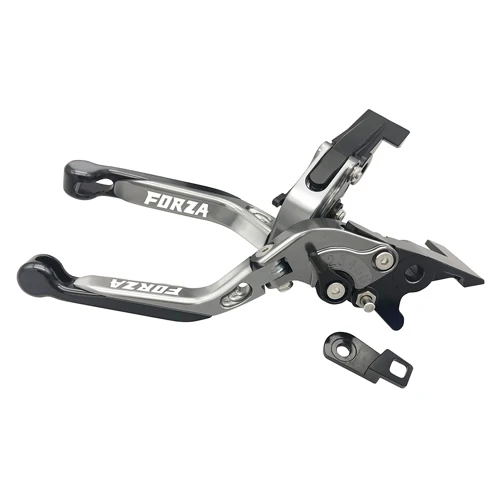 Серый SEMSPEED FORZA парковочные рычаги для Honda Forza300 Forza250 Forza125 2010- ЧПУ мотоциклетные регулируемые складные тормозные рычаги сцепления - Цвет: Серый