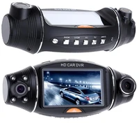 dash cam 2 7 inch camera g sensor r310 car camera video recorder infrared 1080p tft lcd night vision gps logger dual lens dvr