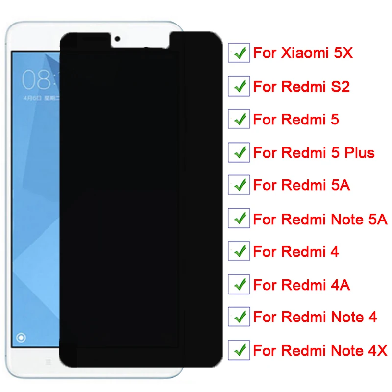 9H 0 26 мм антибликовое закаленное стекло для Xiaomi Redmi Note 4x5 Plus 5a 4 Pro 4a S2 Xiomi Mi A1 Защитная