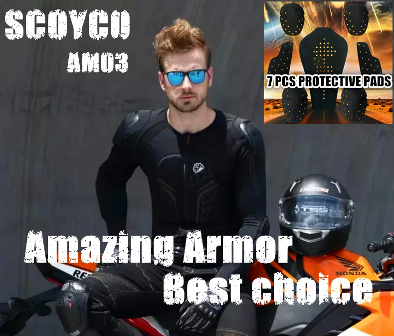 SCOYCO AM03 Мужская Автогонки для мотокросса Prptective куртка внедорожных мотоциклов Armor