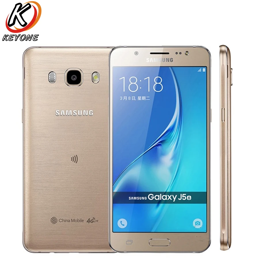 Оригинальный samsung 2016 GALAXY J5 J5108 мобильный телефон 5 2 &quot2 Гб Оперативная память 16